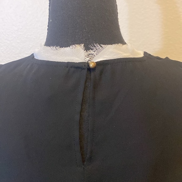 Who What Wear Tank Black And White Raw Edge Classic - Picture 4 of 10